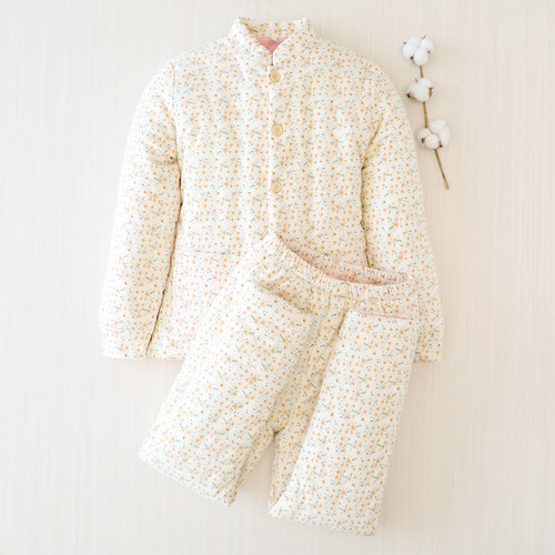 女天然棉花手工缝制保暖套装