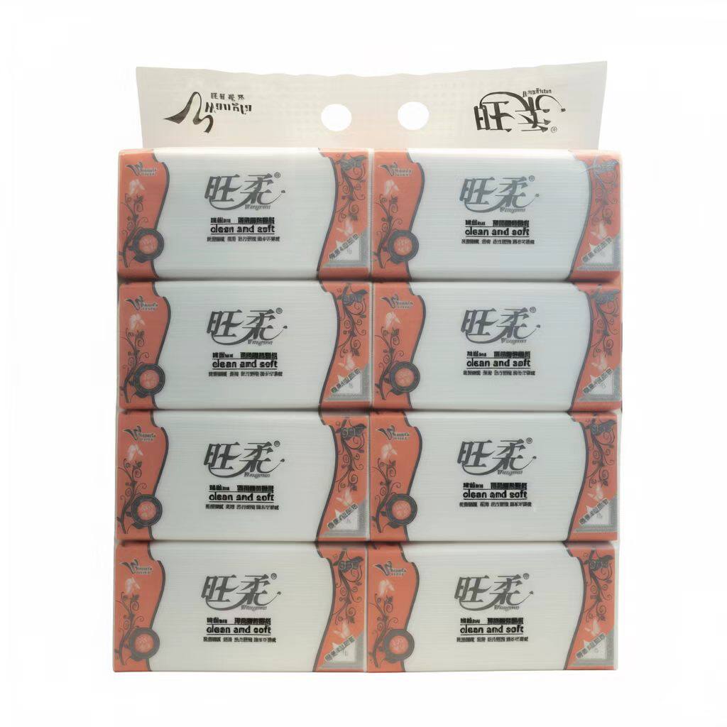 旺柔抽纸时尚688系列5层大包加厚木浆可湿水纸巾家用面巾纸一整箱