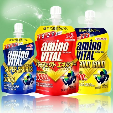 日本味之素AminoVITAL 安维途 氨基酸型运动能量果冻 富含BCAA