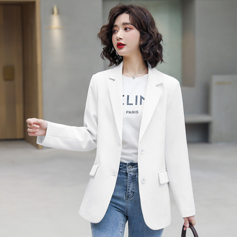 白色小西装外套女2026春秋