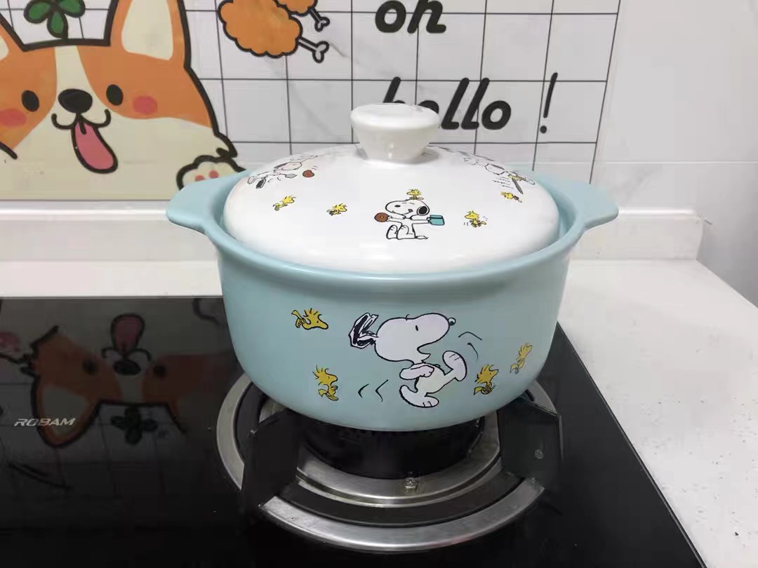 史努比砂锅煲汤煲粥做菜有瑕疵