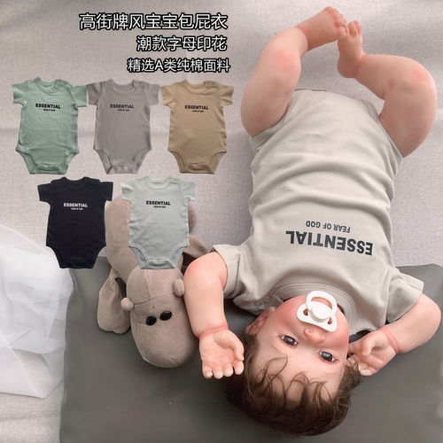 婴儿夏季高街洋气哈衣网红爬服