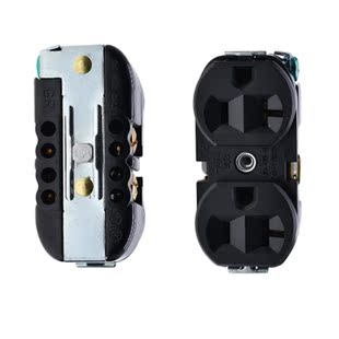 CA原装 进口 美标电源双联插座插芯E 20A台湾RONGFENG荣丰美式