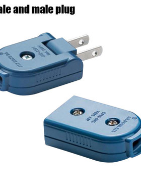 国标两扁脚插座插头10A250V连接线接头接口配JHD-2202/2201