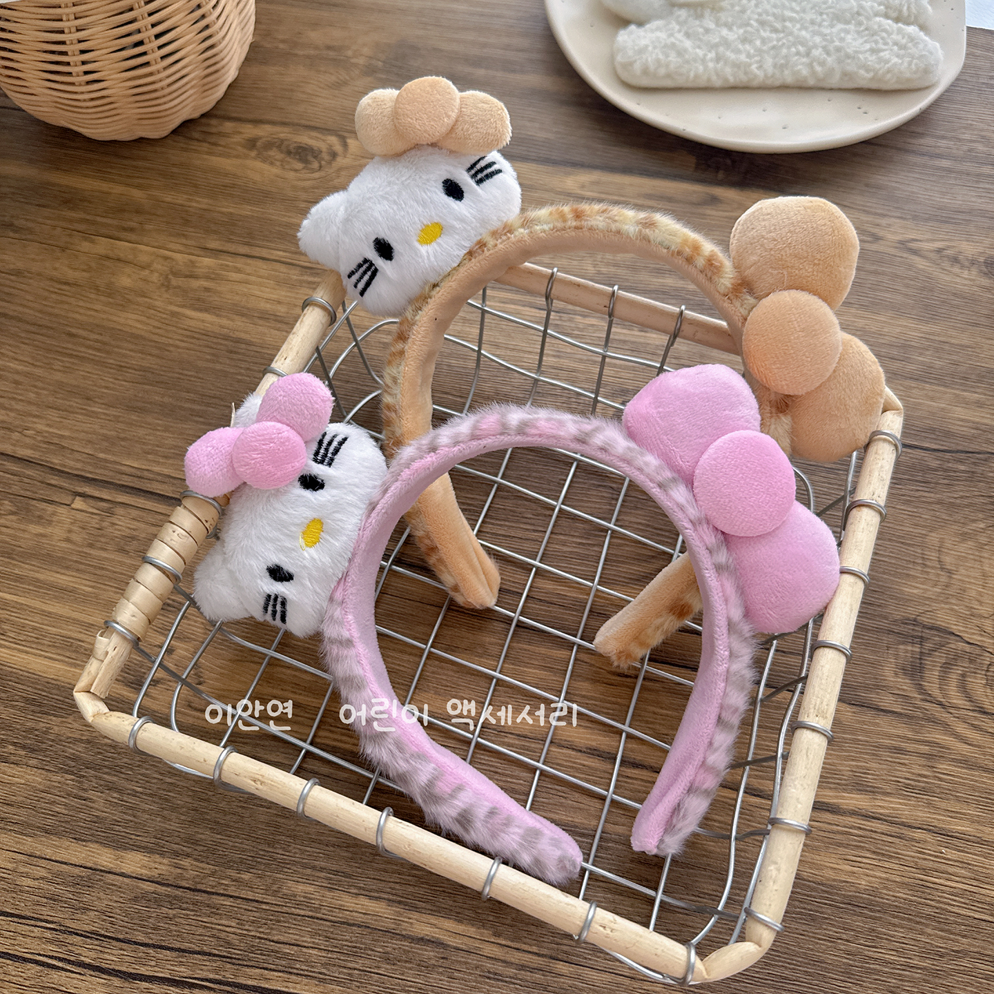 Little Ran秋冬儿童发饰可爱KT猫发箍女童洗脸发卡宝宝头箍发饰