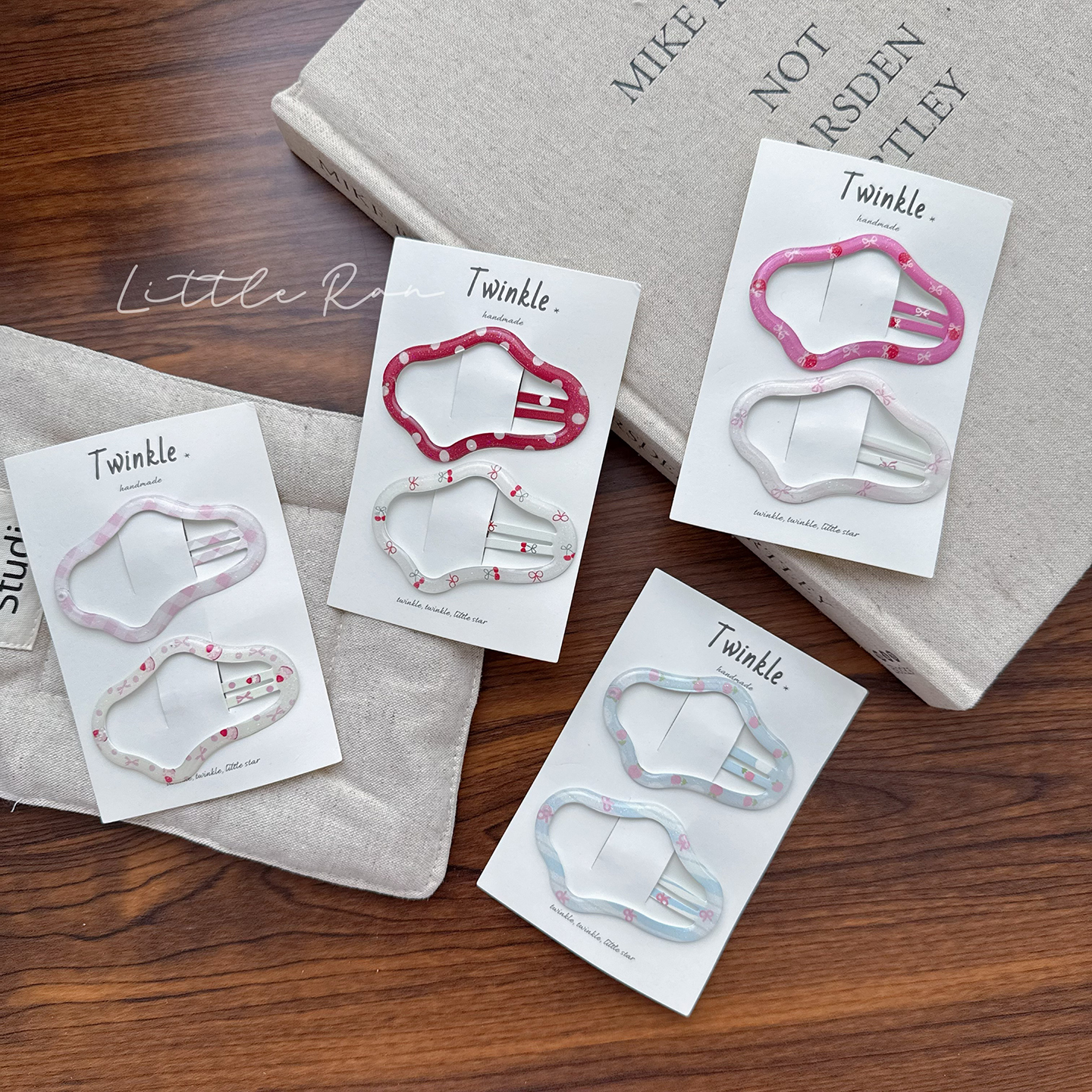 Little Ran儿童发饰韩系云朵发夹女童侧边碎发刘海夹可爱不伤发