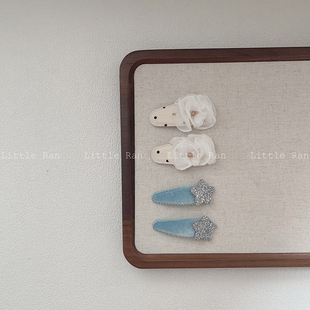 Little 韩国布艺夹子头饰发夹花朵发饰温柔公主发饰甜美 Ran