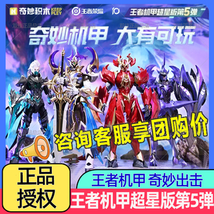 奇妙积木第5弹新品王者荣耀超星版积木铠兰陵王墨子蒙恬拼装玩具