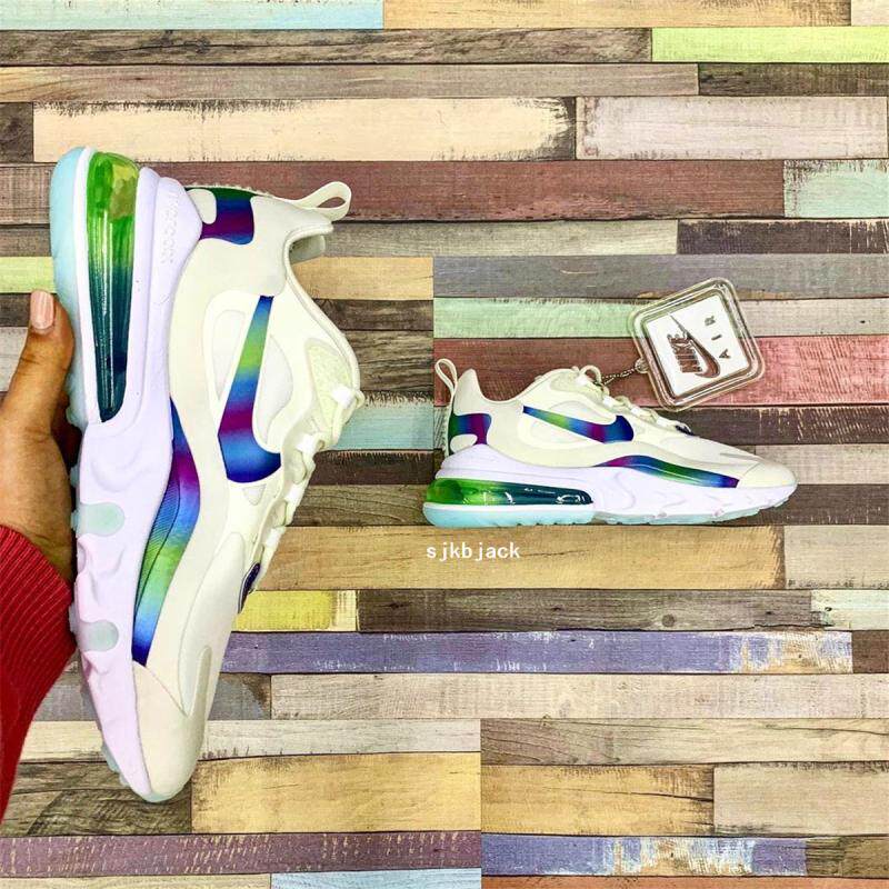 Nike耐克 AirMax 270 React白绿 大气垫休闲缓震跑步鞋CT5064-100