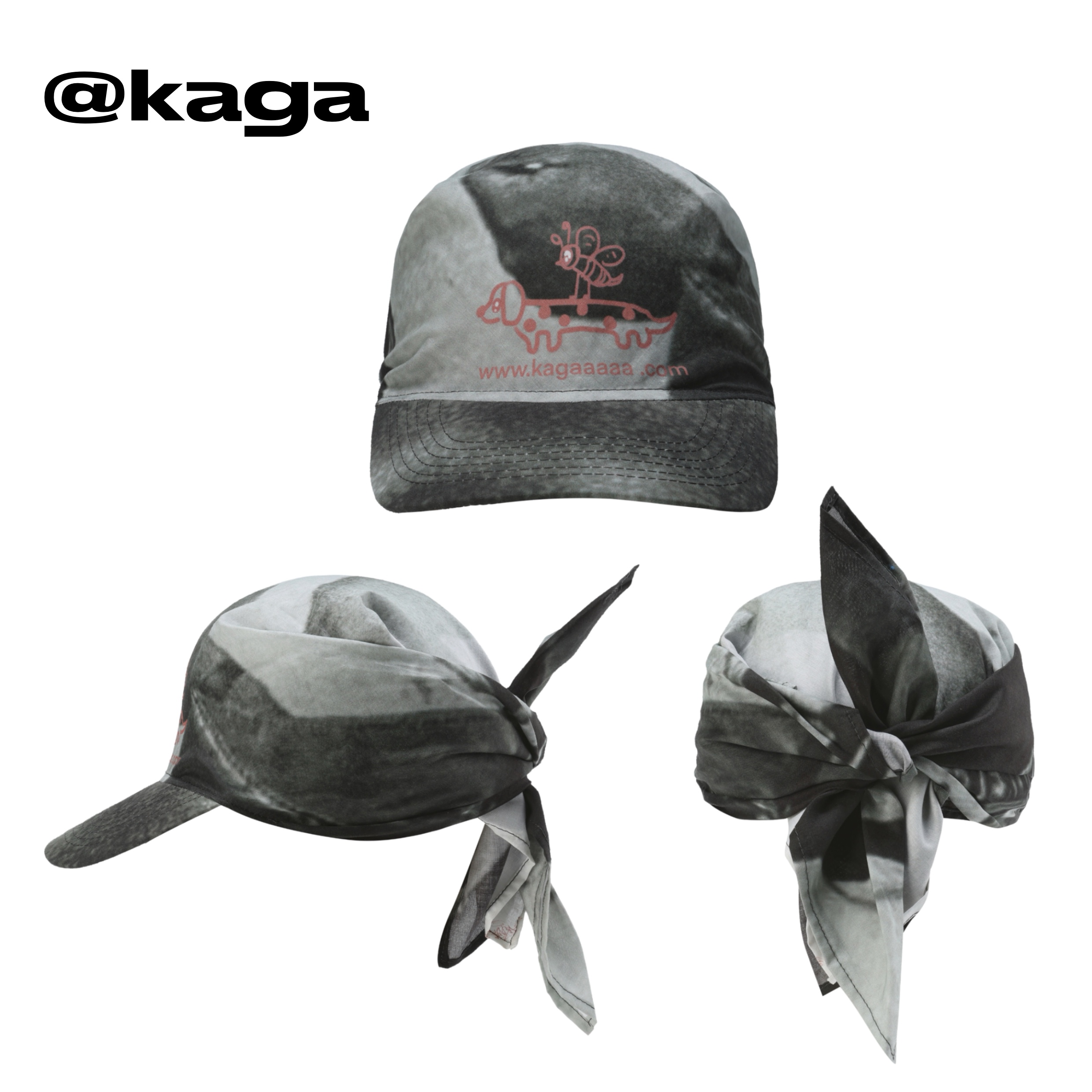 KAGA弧檐头巾包头帽日常造型男女