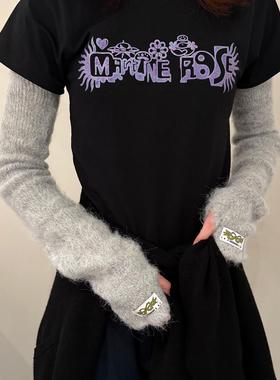 官方正品KAGA 【Style tweaks】亲肤日常造型保暖马海毛针织袖套