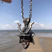 主师OSSIS中国版 Ghost Samurai鬼武士吊坠骷髅暗黑项链
