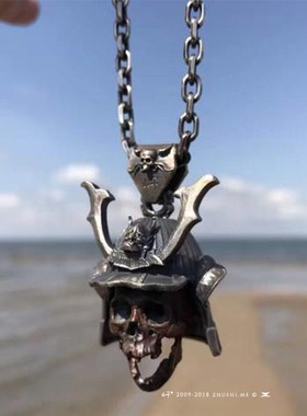 主师原创设计吊坠鬼武士骷髅吊坠