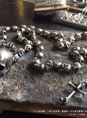 骷髅项链主师925纯银情侣925纯银