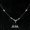 Double layered zircon necklace 925 sterling silver without fading