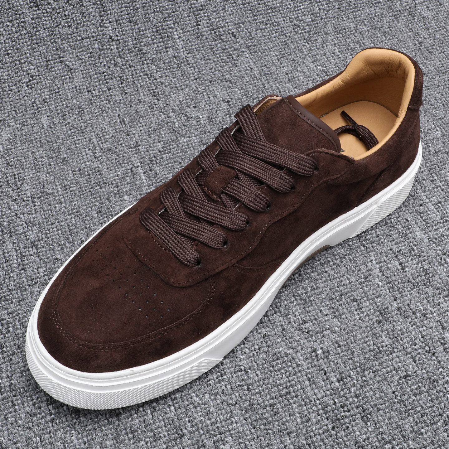 翻毛皮休闲鞋男春季新款透气轻便舒适男鞋高级感牛反绒真皮板鞋潮,流行男鞋,休闲板鞋,淘宝优惠券,粉丝福利购,淘宝优惠卷