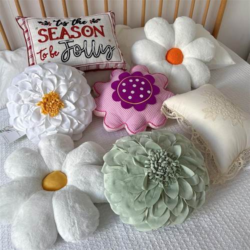 外贸出口尾货多款花朵靠垫抱枕