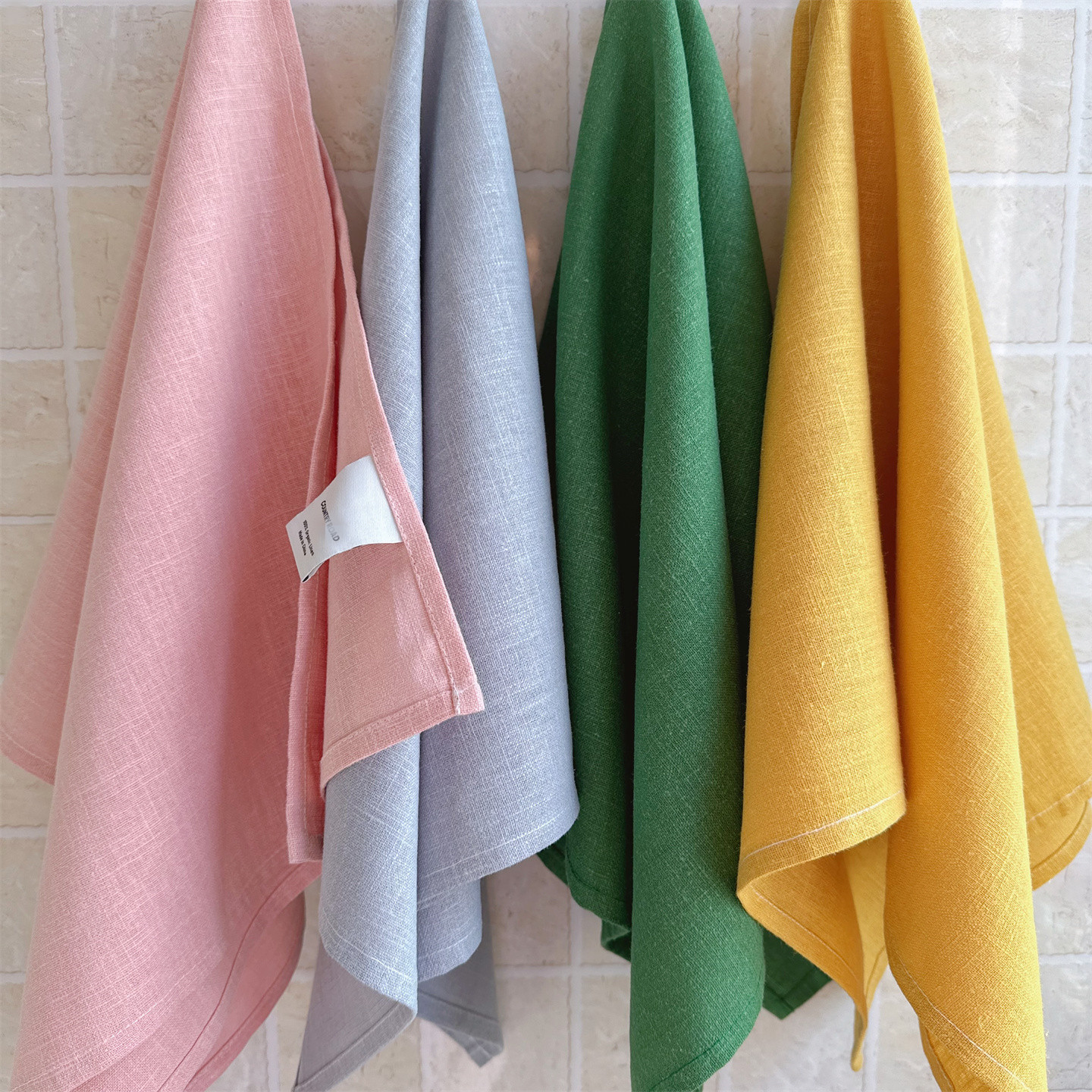 100%有机纯亚麻万能盖布方巾毛巾