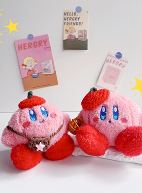 星之卡比之”小红帽去野餐”系列毛绒公仔挂件车挂塔子吊饰