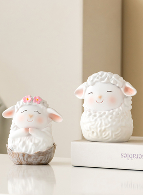 宰牲节绵羊家居装饰品宰牲节礼品简约现代家居工艺品小摆件小白羊