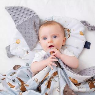 LaMillou拉米洛豆豆小猪枕安抚新生枕3个月安抚可入口宝宝低枕头