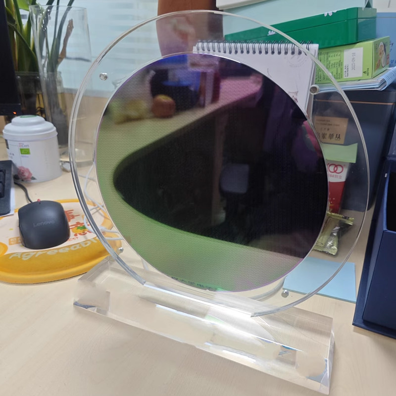 晶圆展示支架托架亚克力透明摆件硅片样品芯片展示盒12寸陈列架