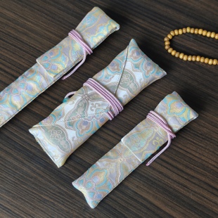 中式手工桑蚕丝布袋香盒包收纳便携式旅行线锦袋佛香桶古国潮定制