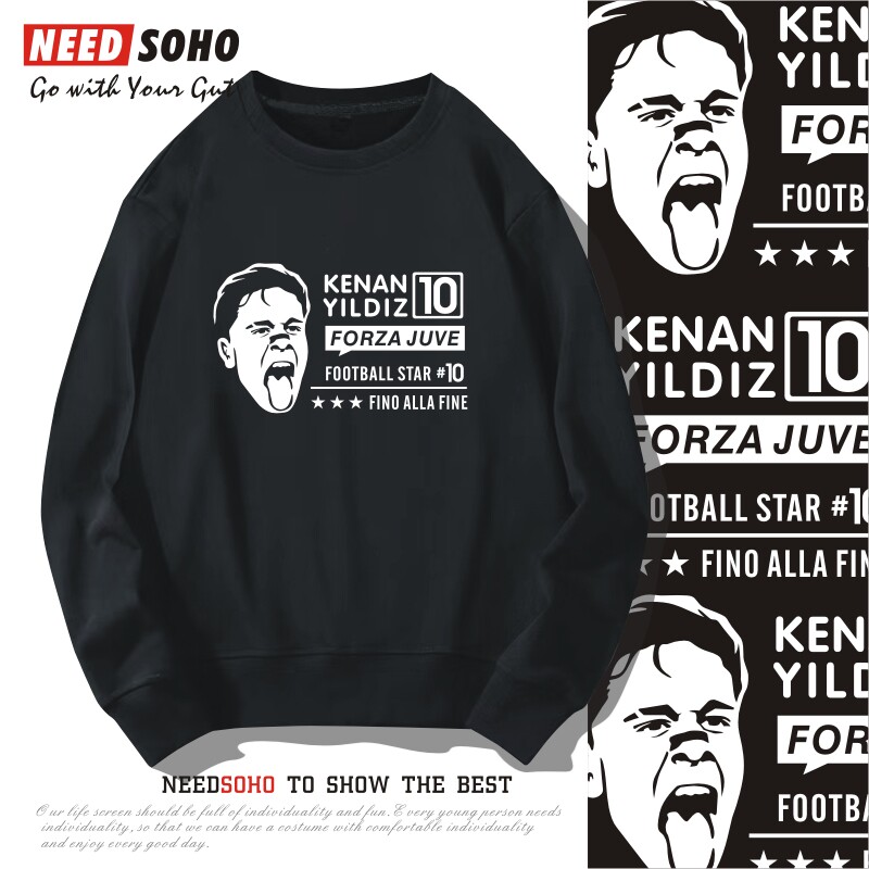 伊尔迪兹尤文卫衣长袖圆领足球衣服10号尤文图斯弗拉霍维奇博格巴