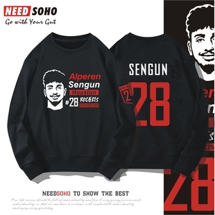 申京谢泼德惠特莫尔火箭卫衣长袖圆领篮球衣服圆领春秋冬薄款加绒