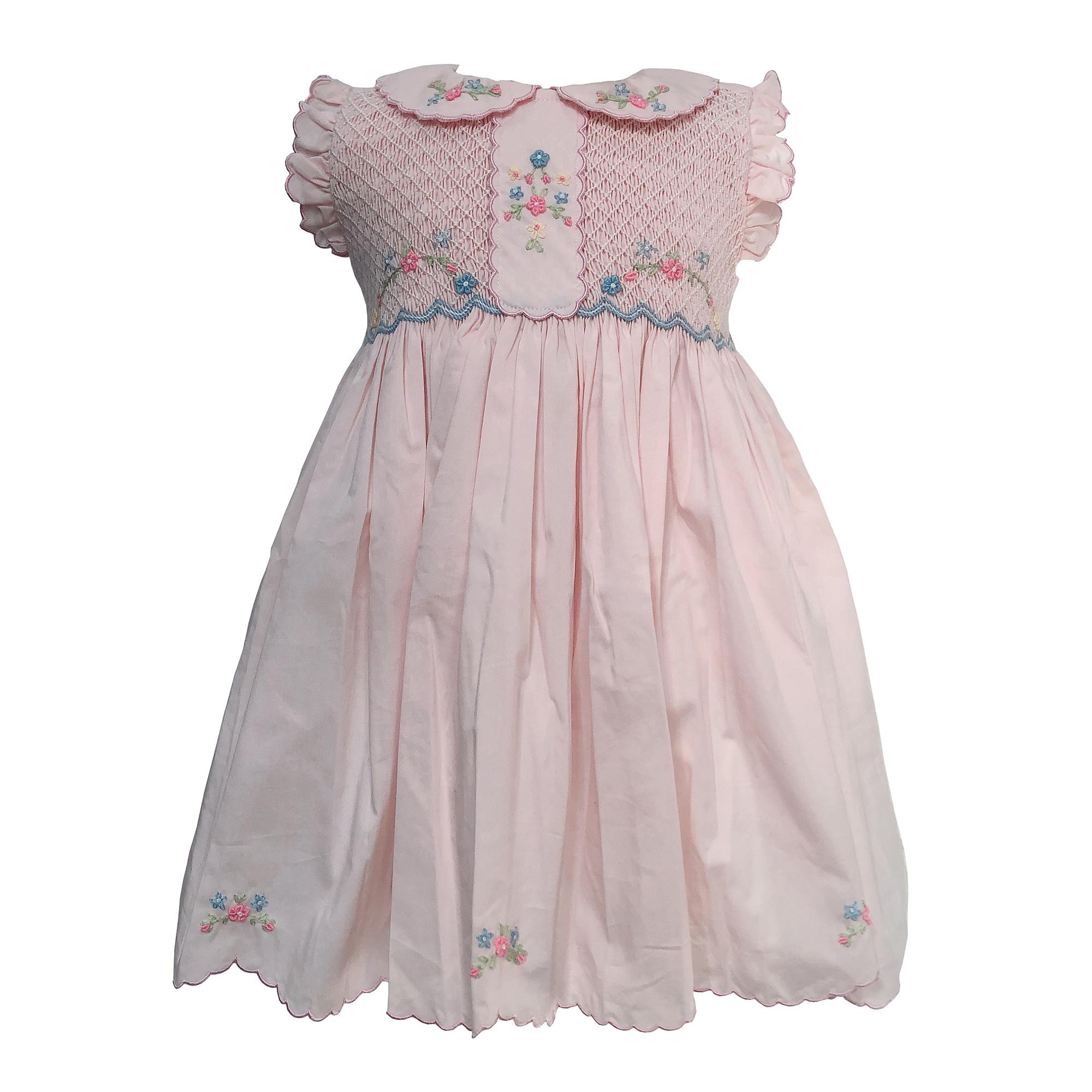 夏季手工花朵刺绣打揽连衣裙重工粉色飞袖花瓣裙棉公主周岁生日