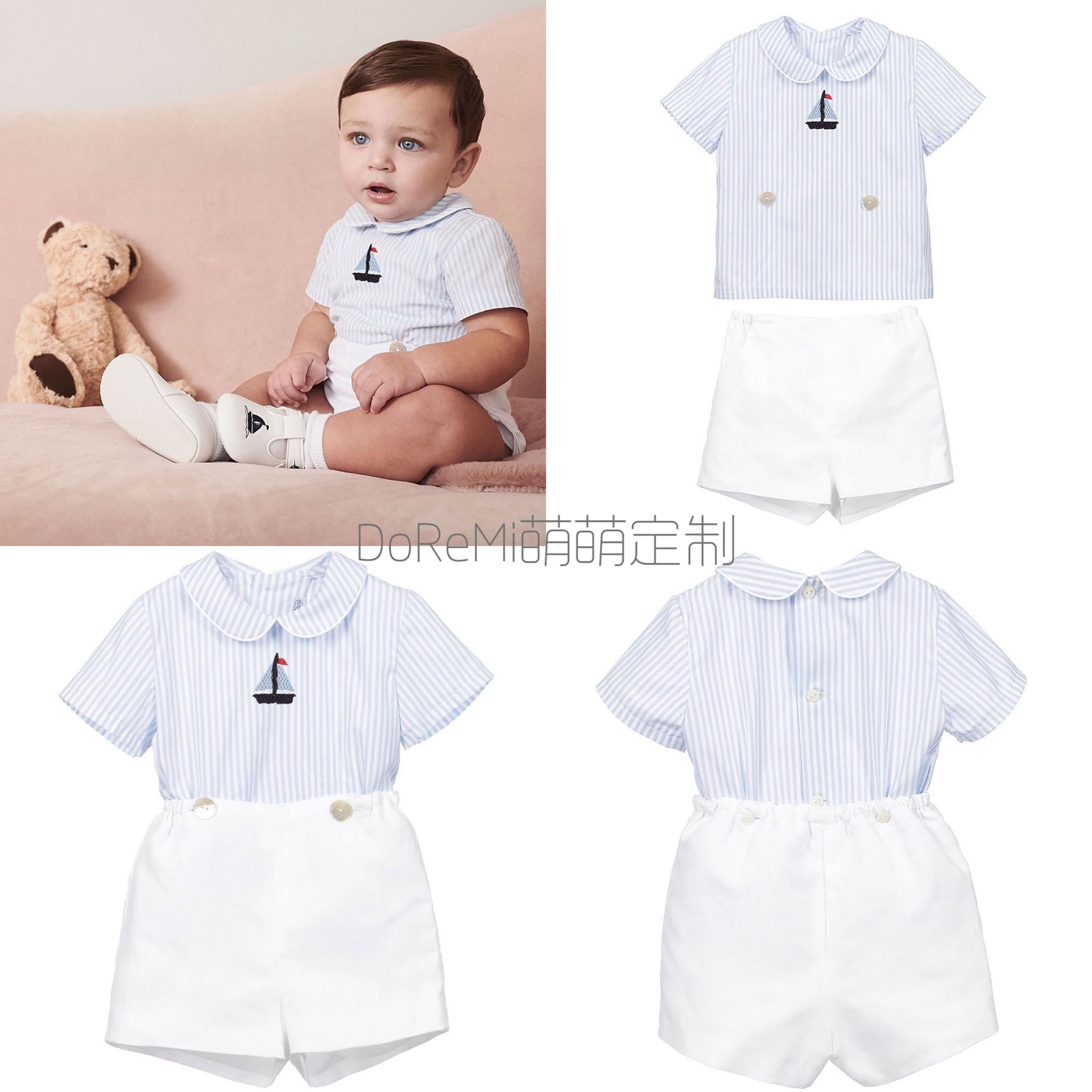 婴童周岁生日学院风礼服高端定制