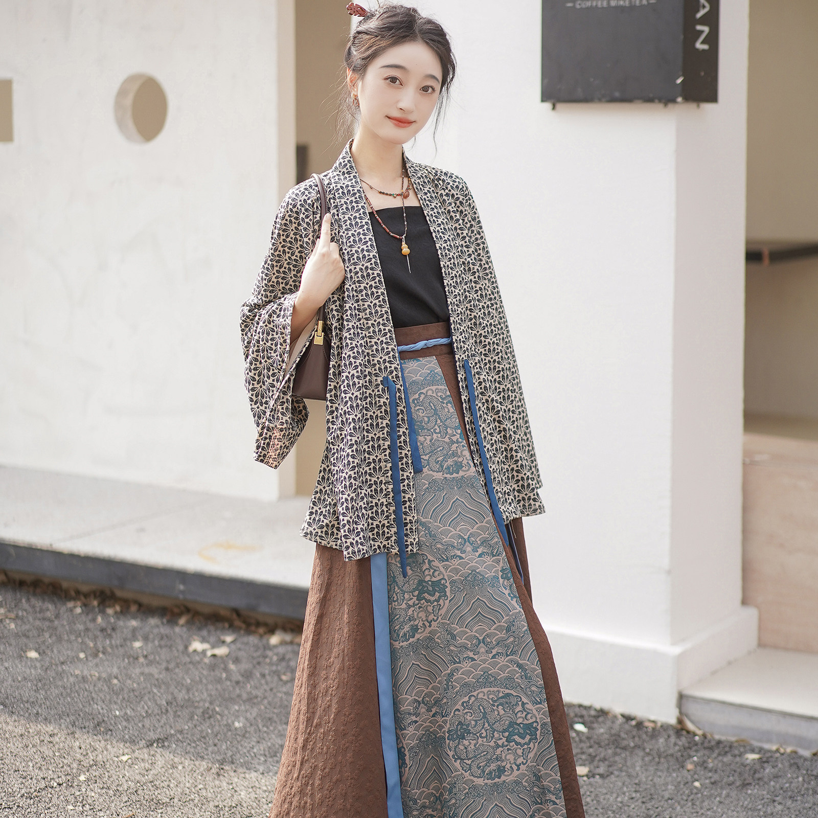 素羽华裳东方悦 新款日常改良汉服女 北朝褶衣松紧腰破裙通勤秋冬,女装/女士精品,汉服套装,淘宝优惠券,粉丝福利购,淘宝优惠卷