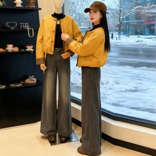 休闲百搭短款 高级感韩版 外套 新款 小个子棉衣棉服外套女2025秋冬季