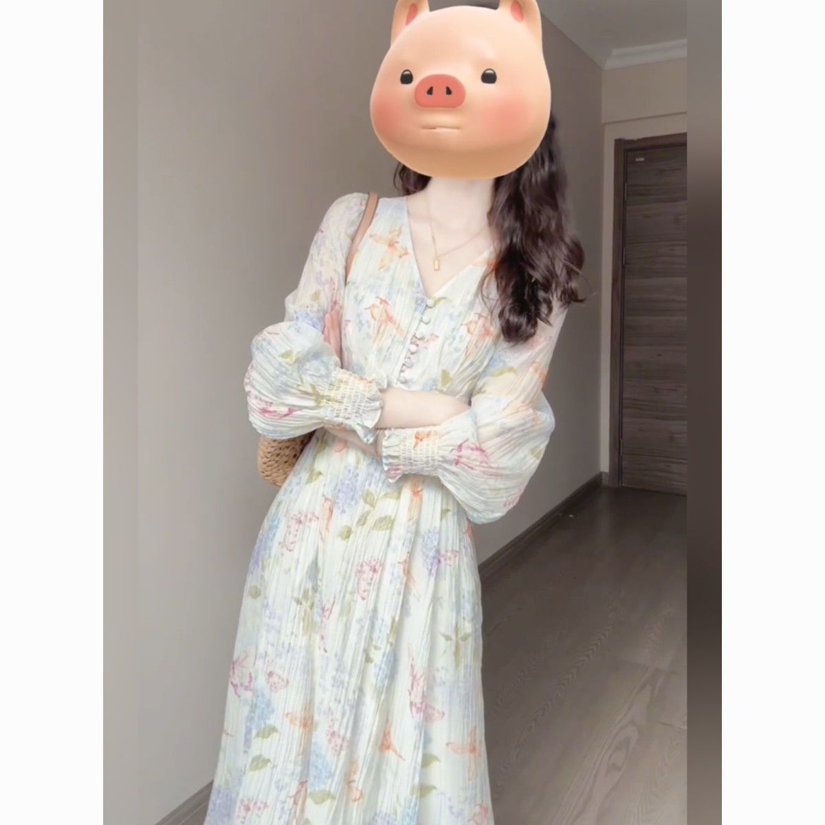 法式茶歇连衣裙女夏季新款长裙