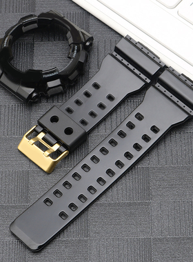 适配卡西欧5146黑金表壳表带GA-100 110GB 120 GAX GD120 140配件