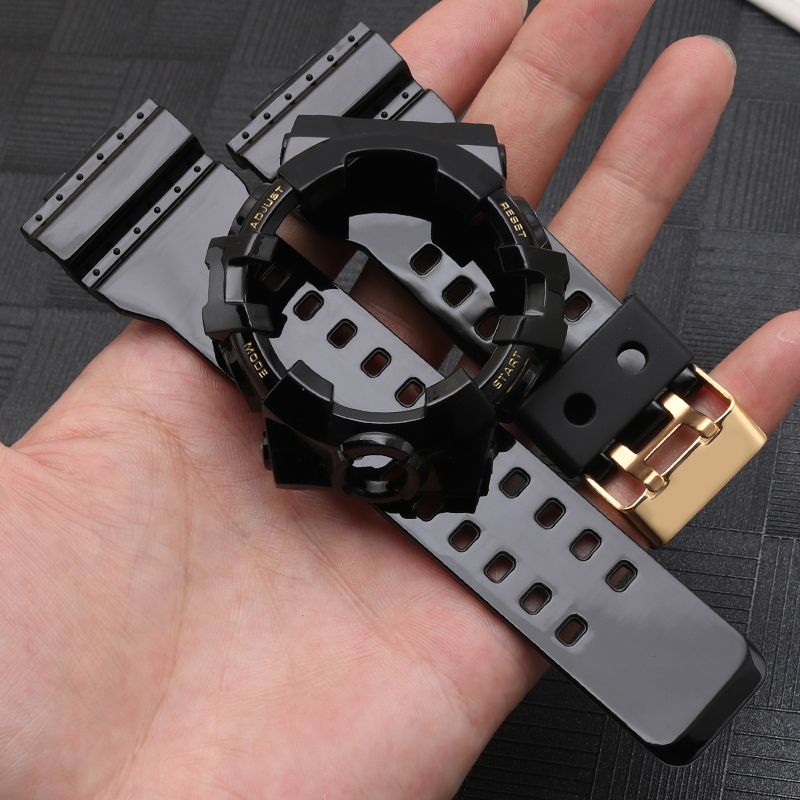 适配卡西欧GA-710GBX/黑金手表带GA7007A/SE/735改装表壳5522配件