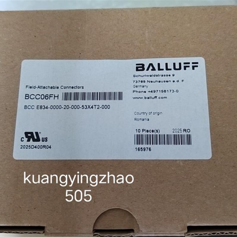 全新巴鲁夫网线接头BCC06FH BCCE834-0000-20-000-53X4T2-000现货