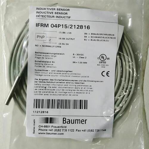Baumer堡盟 IFRM 04P15/212816 电感式接近开关全新原装正品*现货