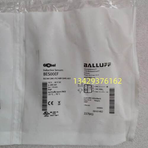 德国巴鲁夫BES00EF BES M12ME-PSC40B-S04G-003接近传感器询价