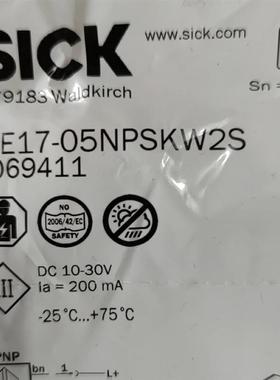 SICK电感式接近传感器IQE17-05NPSKW2S 1069411西克德国原装现货
