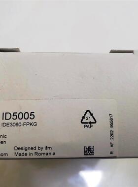 IFM电感式接近开关 ID5005 IDE3060-FPKG全新原装正品现货