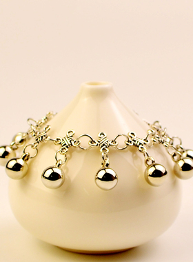 跳舞蹈表演道具无声铃铛手链脚链