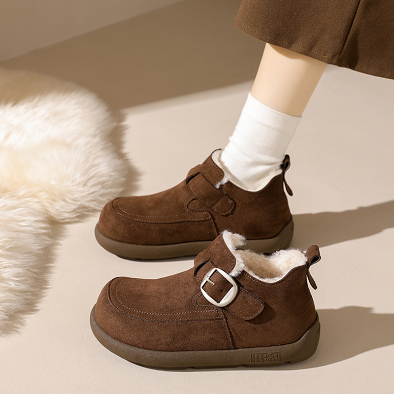厚底百搭勃肯加绒女鞋2025新款秋