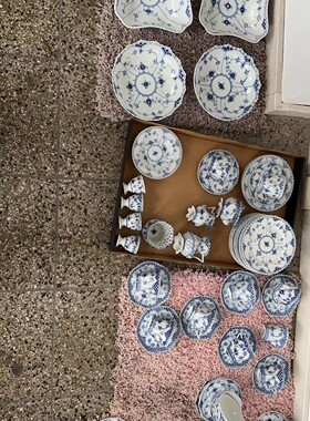 （德现）皇家哥本哈根royal Copenhagen 全蕾丝 唐草 海神杯