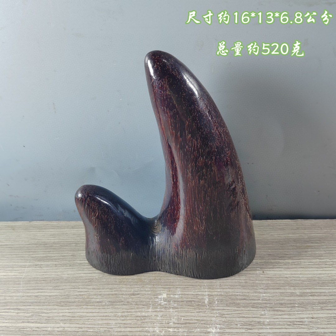 旧藏西藏牛角双尖角雕老牛角角雕摆件居家装饰品收藏送礼佳品
