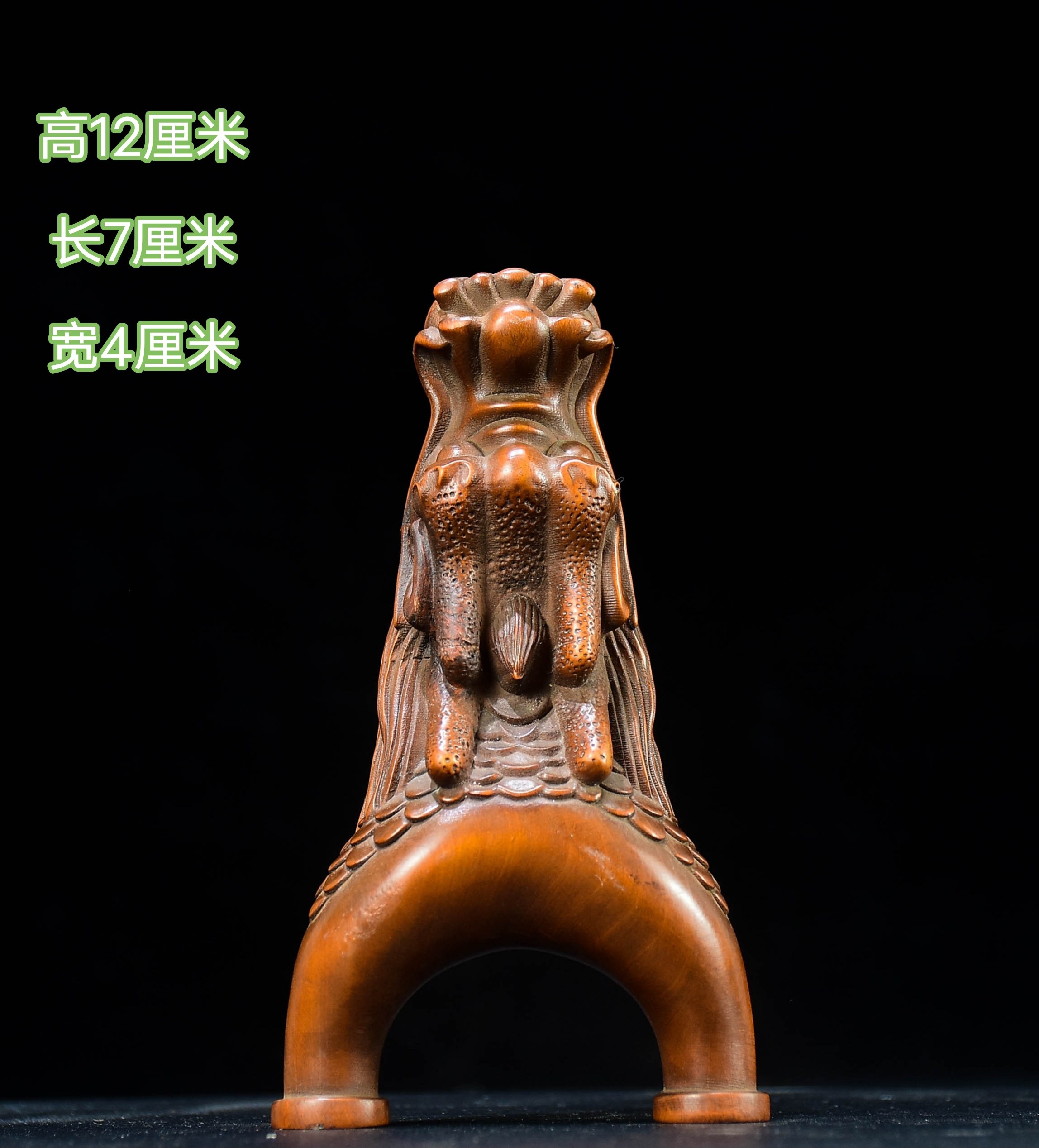 黄杨木雕刻龙头弹弓纯实崖柏雕刻飞虎弓雕刻弹弓户外弹弓工艺品
