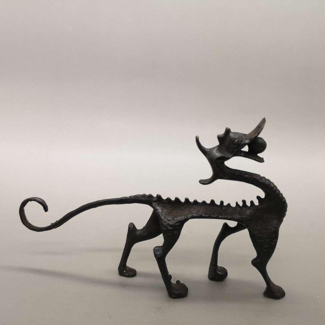 古玩杂项收藏文房四宝书法龙笔架中华龙笔架笔搁古典家居摆件