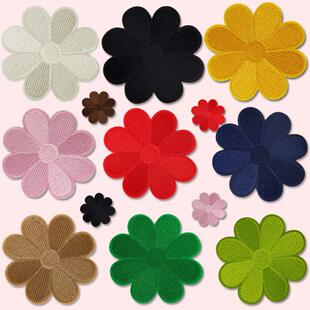 羽绒服免缝自粘补丁贴小号刺绣花朵布贴衣服破洞修复修补无痕补贴