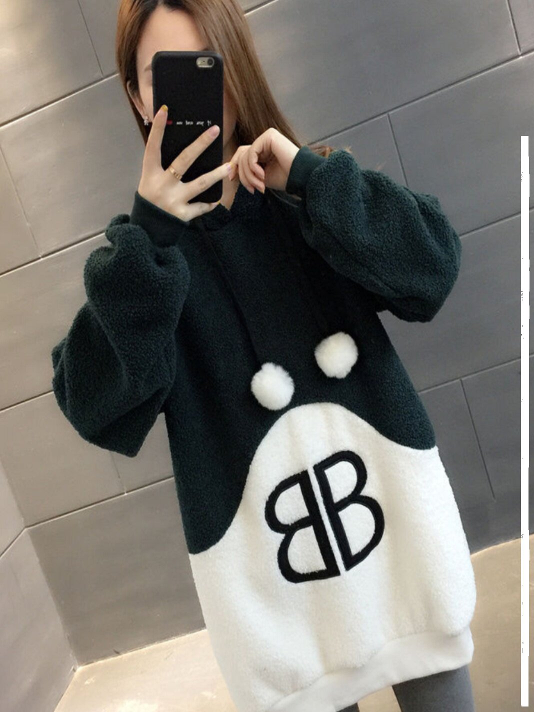 가을 겨울 출산 착용 플러스 벨벳 긴팔 스웨터 여성 대형 느슨한 다용도 캐시미어 스웨터 따뜻한 두꺼운 코트 탑 패션