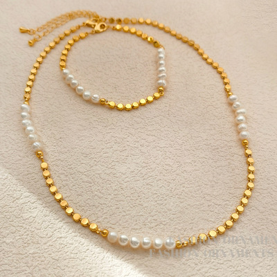 优雅养殖珍珠手项链个性复古